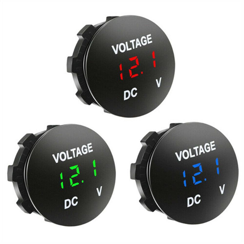 Plastic DC 12V-24V Panel Motorcycle Battery Gauge Car Voltmeter Voltage Meter