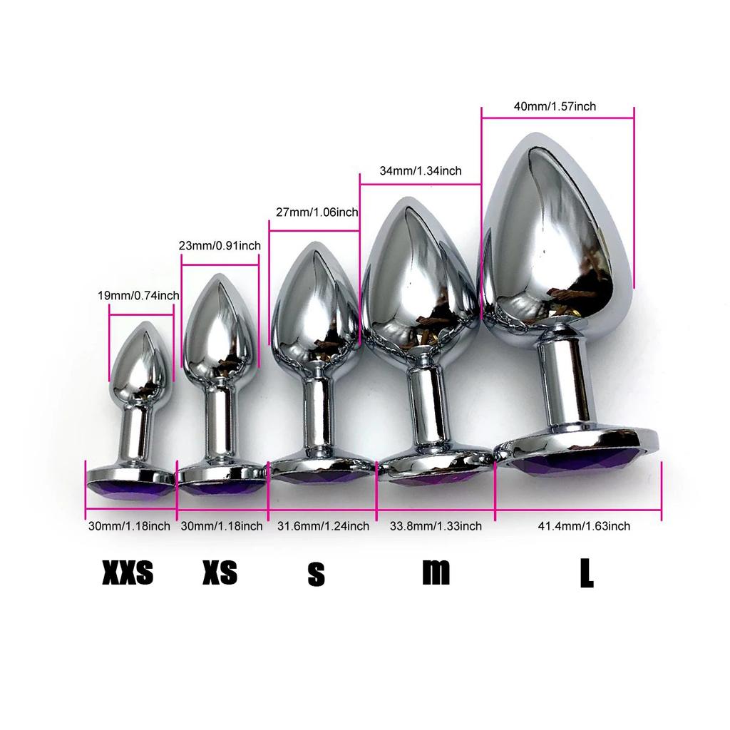 Металлическая анальная пробка, ювелирное основание, от новичка до эксперта, 5 размеров, анальная пробка, игрушки для взрослых, хвост, женские/мужские дилдо, секс-игрушки для пар, взрослые игры