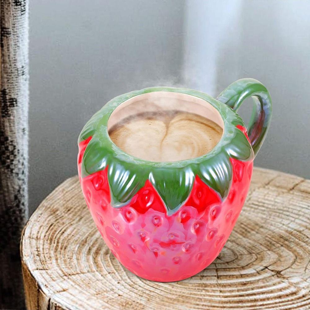Porcelain Coffee Mug Fruit Shape Milk Container Exquisite 3D Ceramic Cup Home