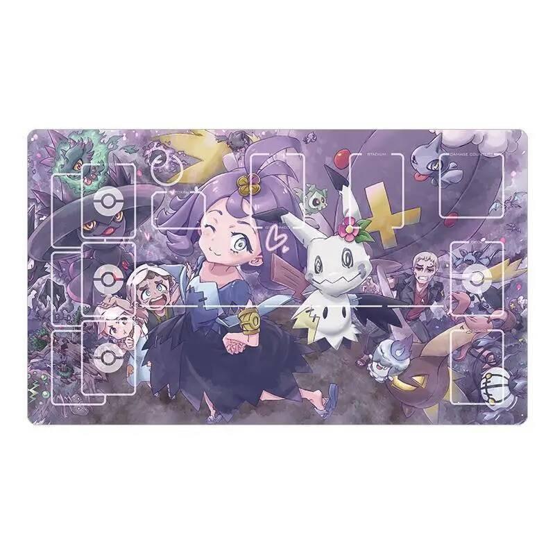 Cartoon Acerola Mimikyu PTCG Anime Game Battle card Rubber Card Pad Mouse Pad Keyboard Pad mm