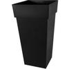 XXL Square Flower Pot 43 Cm - EDA - Tuscany - 98 L - 43.3 X 43.3 X H. 80 Cm - Anthracite Grey
