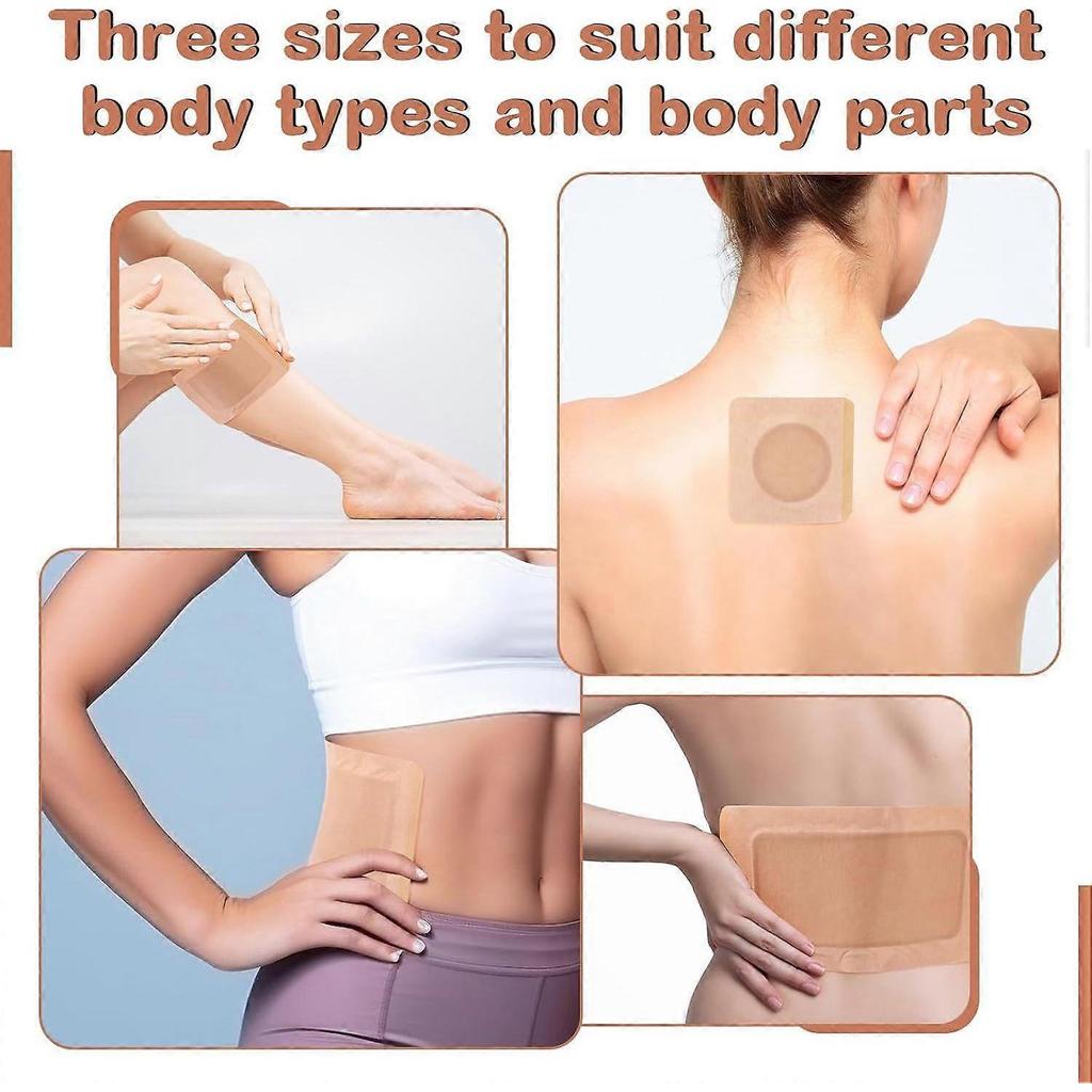 2025 Latest Model 120 Pcs Castor Oil Patches Kit Disposable Castor Oil Pack Wrap Self Adh