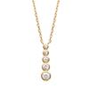 [N4009] - Gold Plated Necklace 'Sissi' White Gold - 20x4 Mm