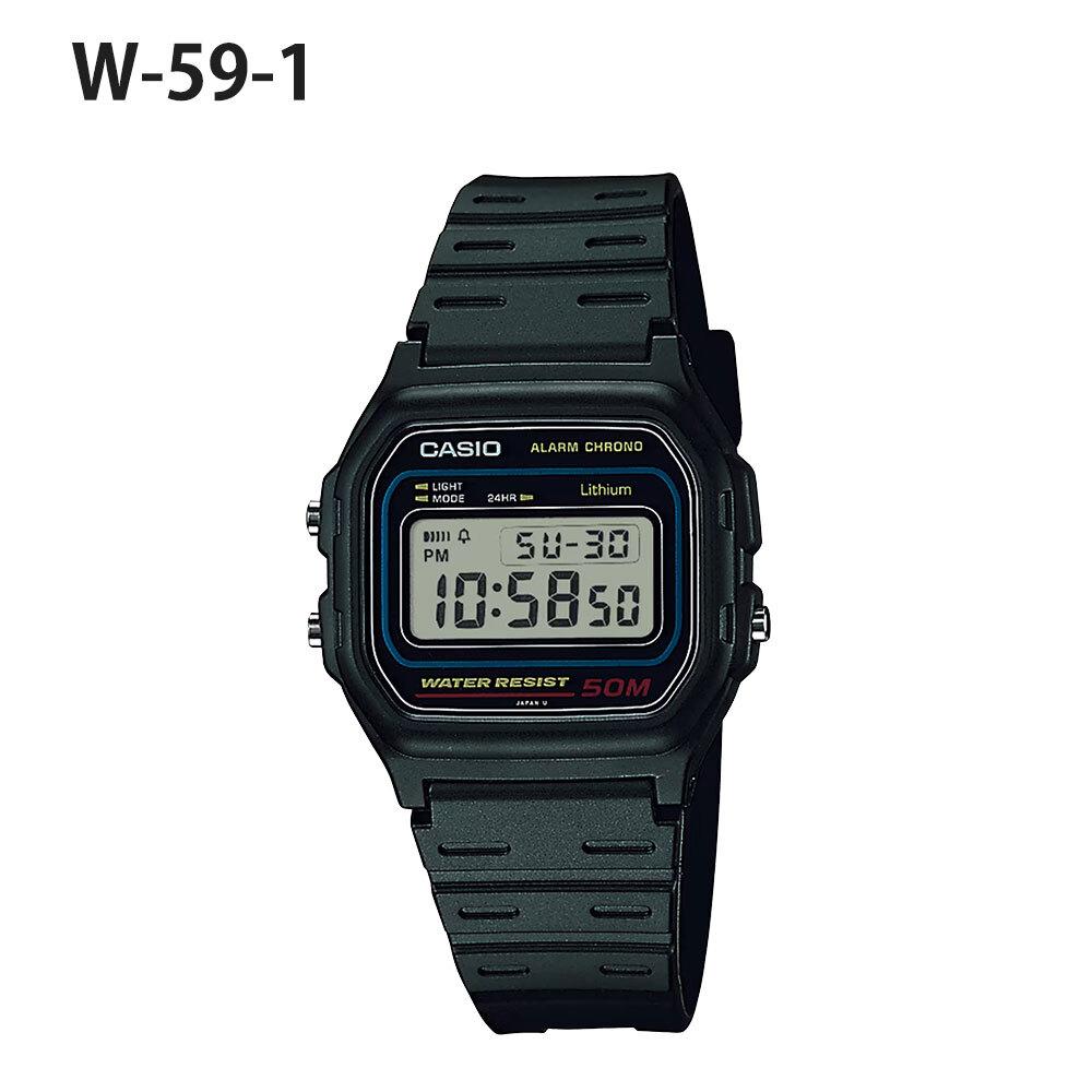 Casio И цифровые часы Доступные цифровые W-59-1 Мужские Женские