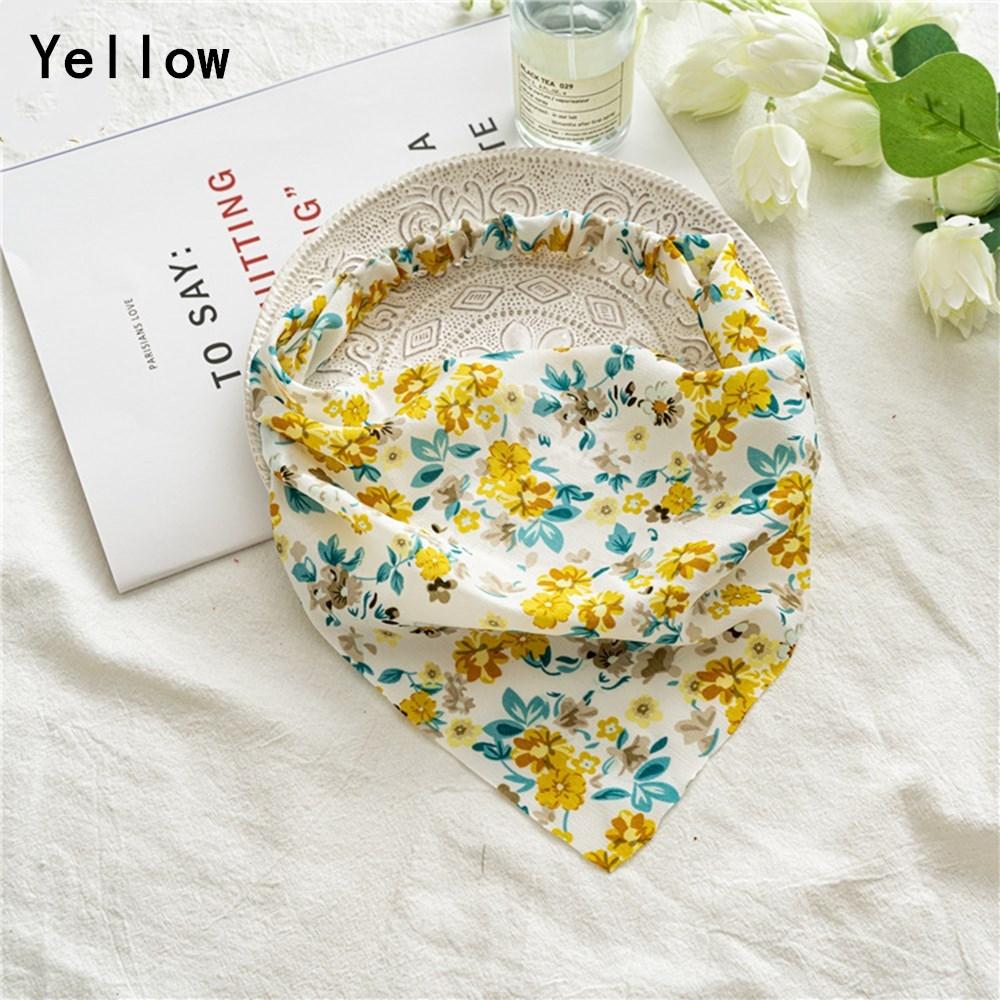 Vintage Elastic Headwrap Scrunchies Turban Triangle Bandanas Headband Hairband Hair Scarf