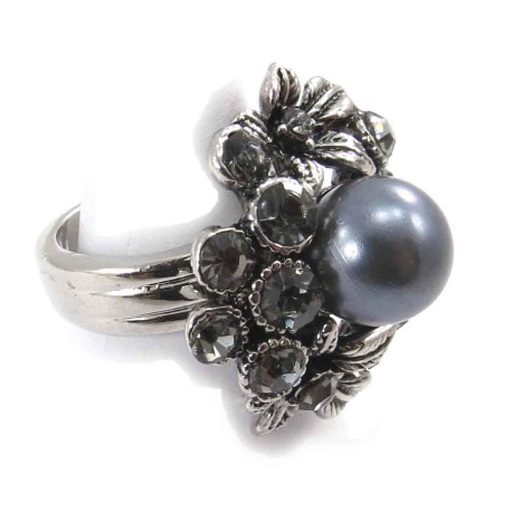 Серое дизайнерское кольцо 'Sissi'