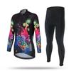 Riding Bicycle Jerseys Cycling Clothing Set Quick Dry Women Long Sleeve Bicycle Clothes Suit