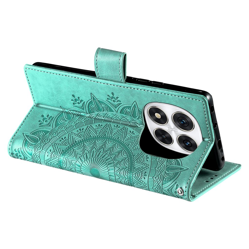 For Xiaomi Redmi Note 14 Pro 4G Stand Case Imprinted Totem PU Leather Wallet Phone Cover