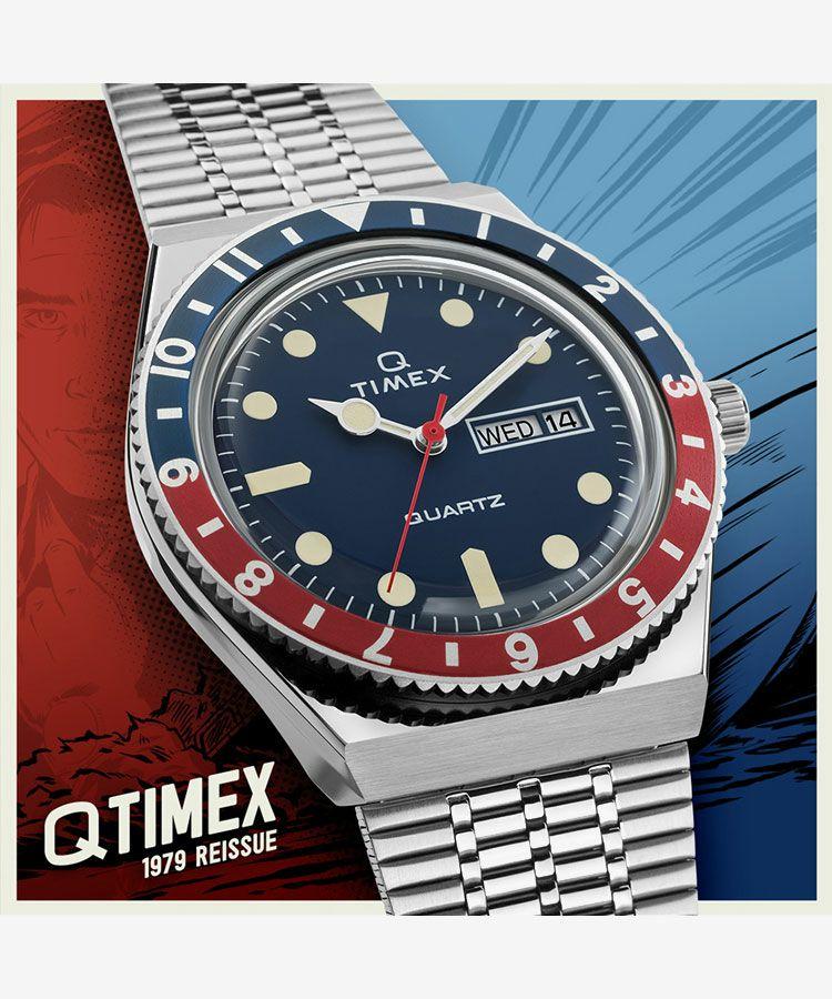 TIMEX TW2T80700 Q Timex 1979 OG Color Кварцевые часы Нержавеющая сталь Япония Оригинал