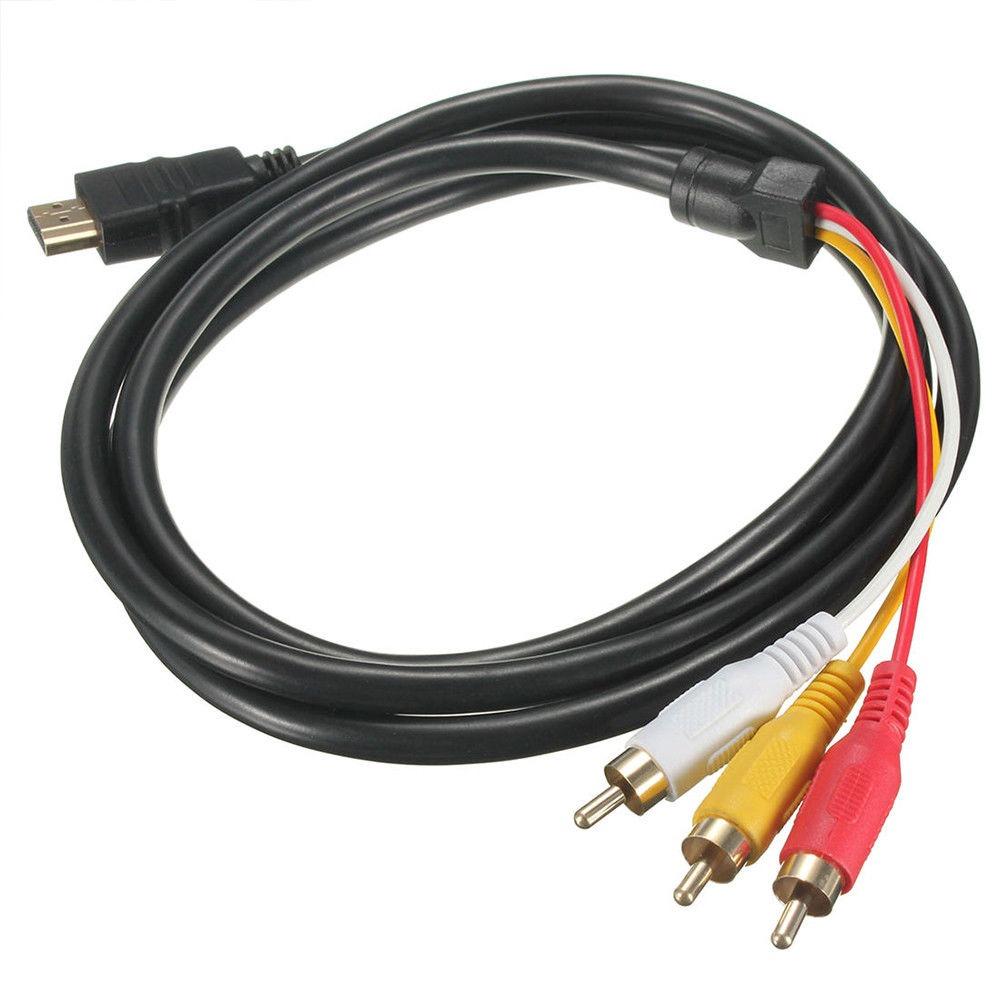 5 футов HDMI Male To 3 RCA 1080P VGA шнур Видео Аудио AV кабель для ТВ HDTV DVD Бытовая электроника