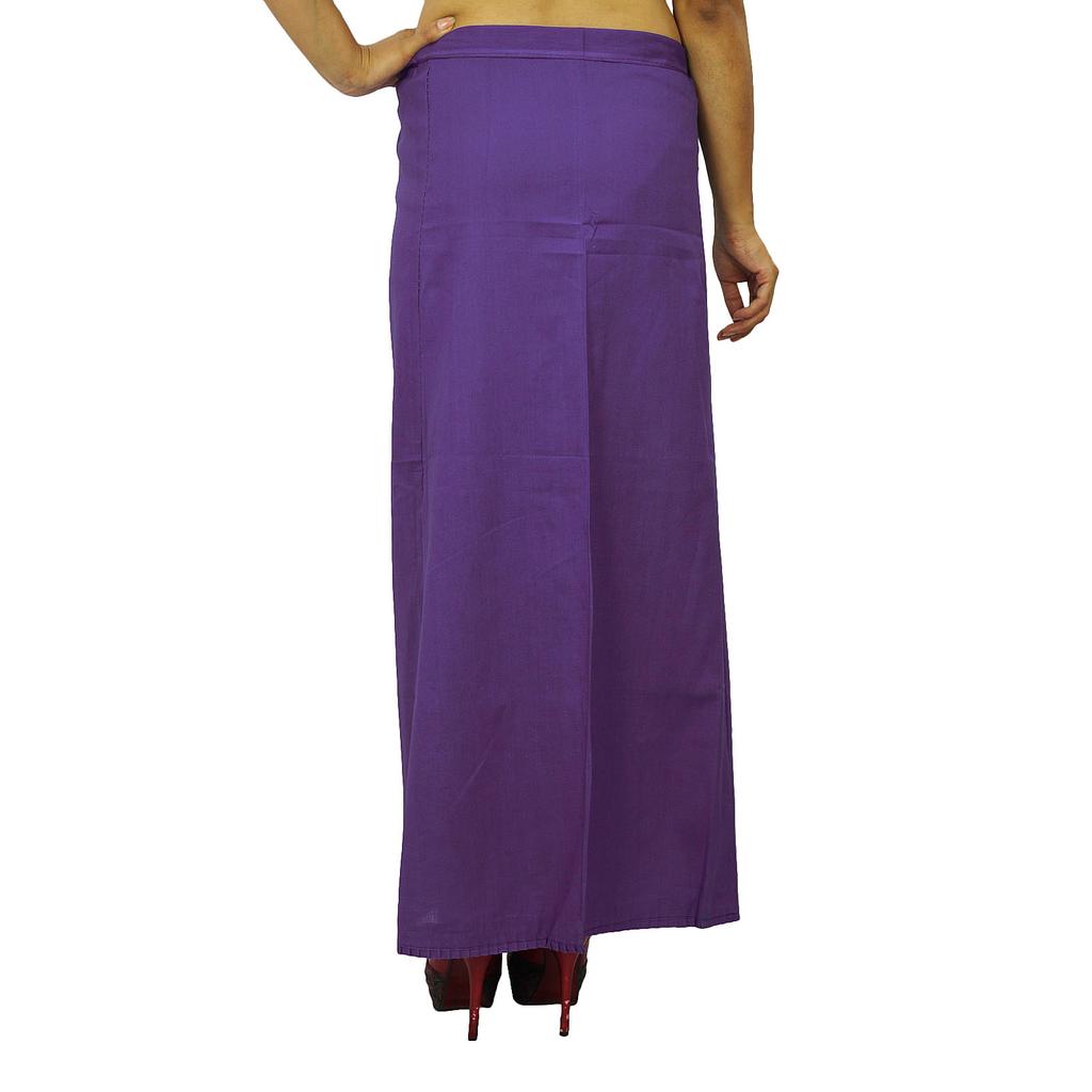 Подкладка внутренней юбки для сари Этническая индийская готовая однотонная хлопковая нижняя юбка