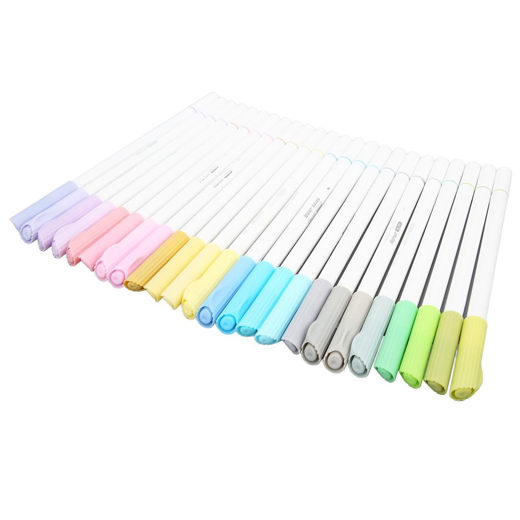 24Pcs Brush Markers Dual Tips Natural Vivid Color Ergonomic Penholder Wide Application Brush Pens