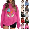 Women's Fashionable Casual Long-Sleeved Round-Neck Printed Pullover Sweatshirt