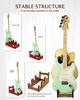 STRICH Wooden Guitar Front Mahogany Color for and Stage Use 2 Electric and 1 Acoustic L-2E1AM Floor-Mounted Stand, 3-Guitar Stand, Display,