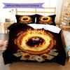 Burning ball Pattern Bedding Quilt Set Quilt Cover Pillowcase Home Decoration Birthday Gift (1 * duvet cover + 2 * pillowcase, without core)