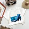 Godzillas Tshirt Round Neck Short Sleeve Sportwear Fashion Summer Boys Girls Clothes Birthday Tops Hip Hop Outdoor Wear Gifts