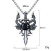 2024 Ожерелье с двойным драконом и рубиновым крестом - Персонализированная подвеска из нержавеющей стали для мужчин и женщин