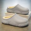 Slippers for Men House Slippers Add Velvet Waterproof Non-Slip Flat Thick Bottom Couple Women Home Shoes Wear-resistant Warm