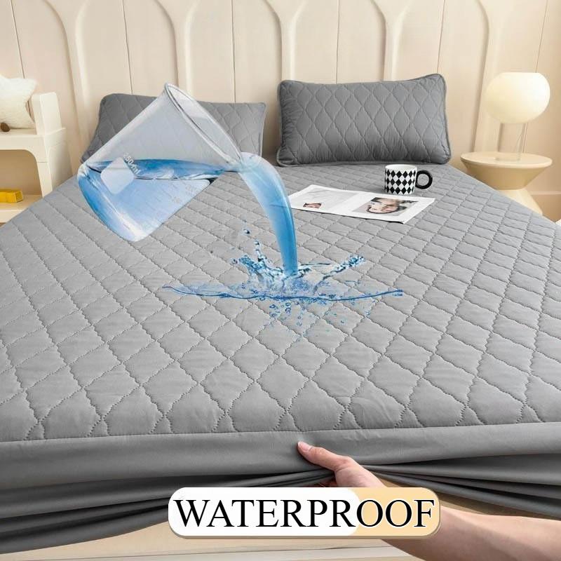 Waterproof Bed Sheet with Cotton Clip, Urine Insulation, Anti Slip, Fully Wrapped Mattress Protective Cover, Single Piece Bed Cover