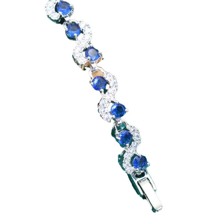 Популярная модель классическая мода легкая роскошь высококачественный циркон женский браслет комплект одежда