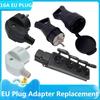 EU Rubber Waterproof Socket Plug Electrial European Connector For DIY Power Cable Cord 16A 250V Wireless Extension Power Strip