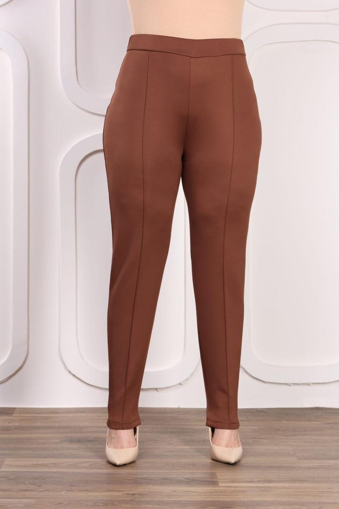 Женские брюки большого размера из ткани для дайвинга длиной до щиколотки с приутюживаемой строчкой