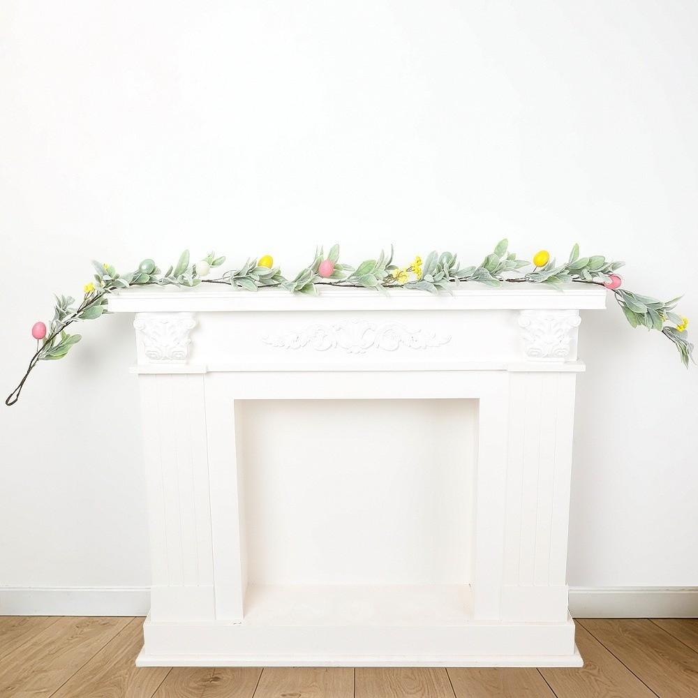 Handmade Easter Egg Garland Realistic Spring Vine Garland Indoor Wall Hanging