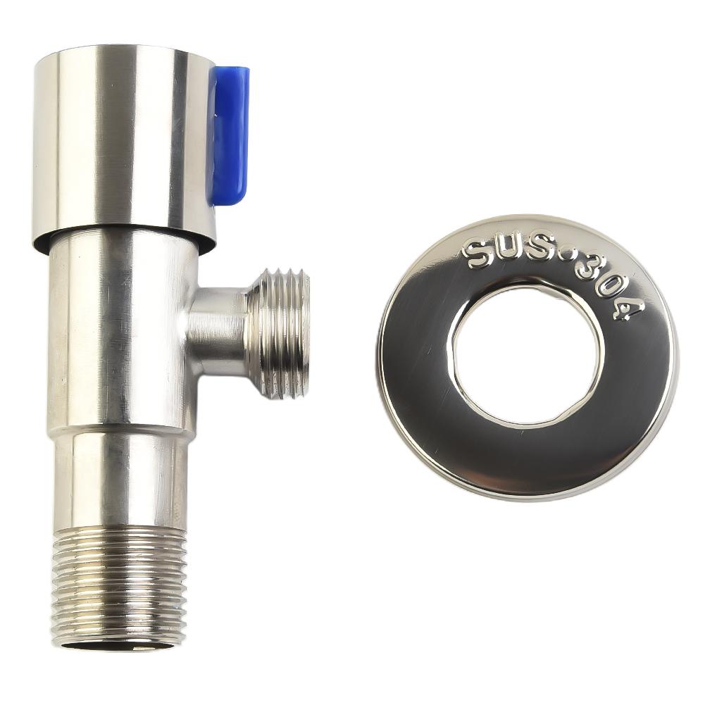 Треугольный клапан из нержавеющей стали 1/2" для ванных комнат, кухонь, запорный клапан для холодной и горячей воды, аксессуары для инструмента для замены раковины