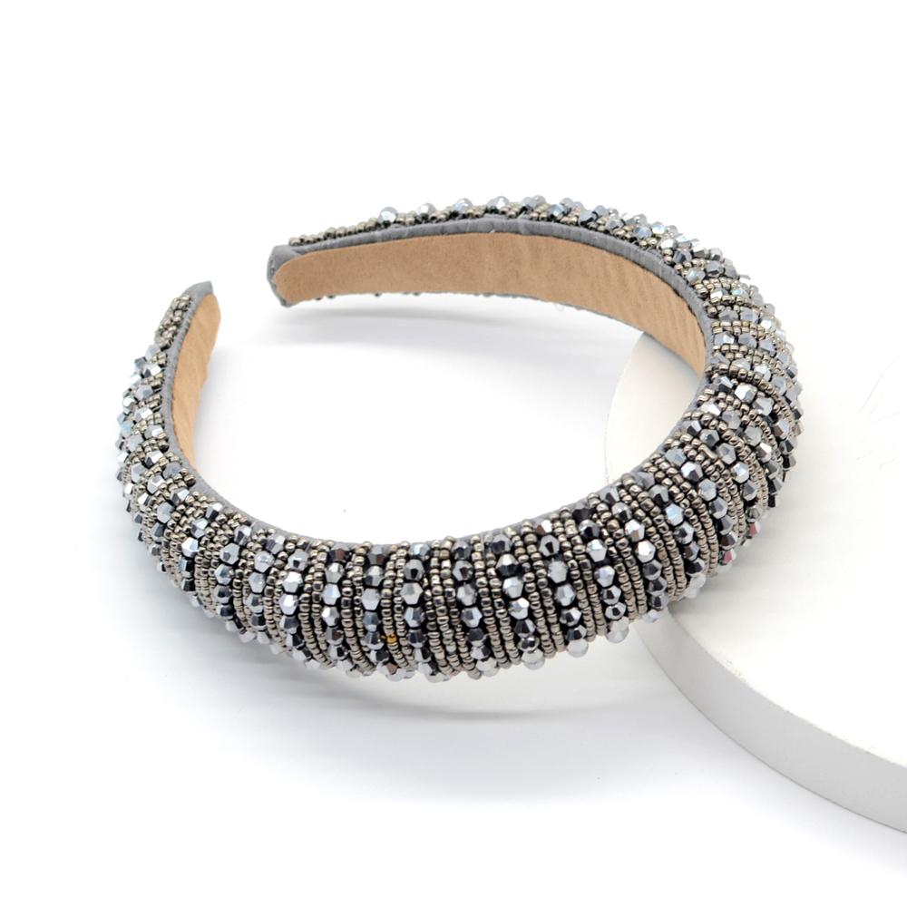 New Luxury Headbands for Women Custom Hairband High Quality Bling Rhinestone Hair Accessories 5 Colors