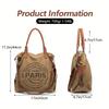 Paris Republique Bag Canvas Tote Bag Crossbody Bag Handbag Large