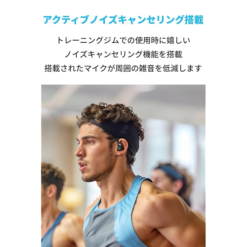 Anker Soundcore Sport X20 (Блютуз 5.3) [Полностью беспроводные наушники/канального типа/с креплением на ухо/активное шумоподавление/внешний звукозаборник/голос