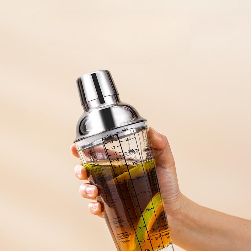 400/600 мл стеклянный шейкер для коктейлей прозрачная чашка шейкер для смешивания ручной герметичный вечеринка бар домашний бокал для вина шампанское инструменты бармена