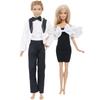 Fashion Doll Clothes Couple Outfits for Ken for Barbie Doll Accessories Suit Party Wear Dress1/6 30cm Dolls House Toy