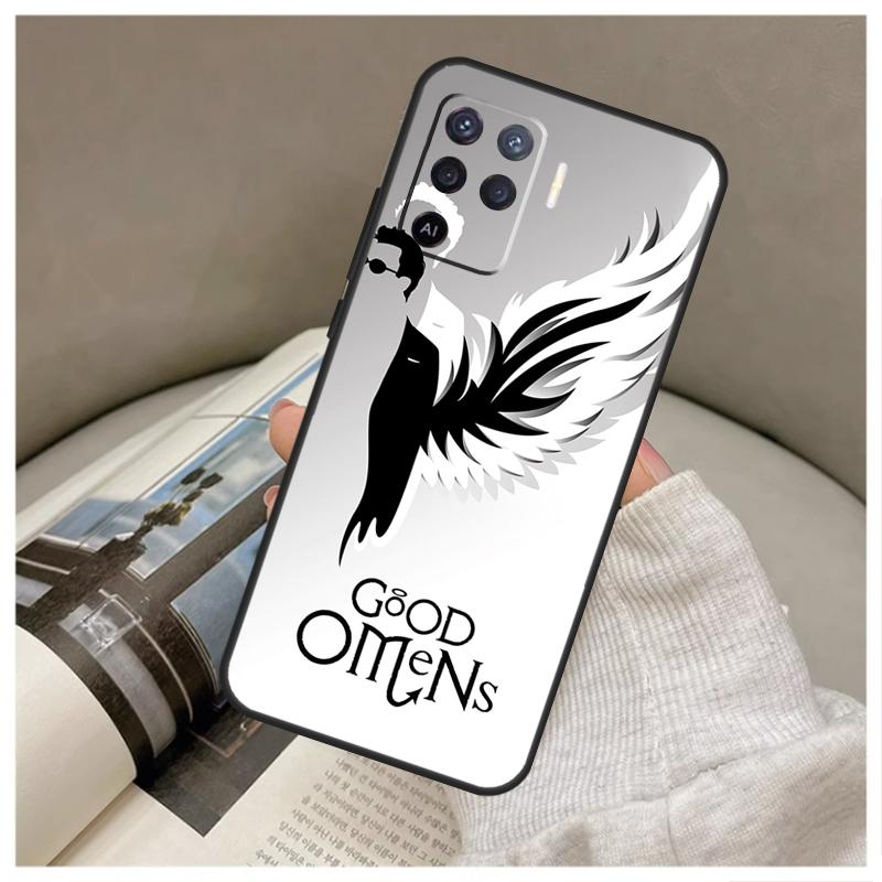 Чехол Good Omens для OPPO A15 A16 A17 A74 A94 A58 A78 A98 A76 A96 A77 A5 A9 A52 A72 A79 A53S A54S A57S