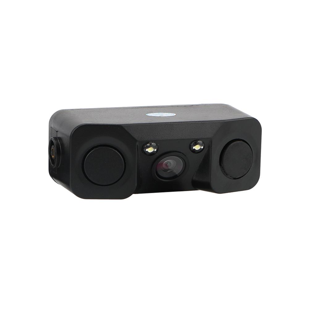 Автомобильные аксессуары Светодиодный светильник высокой четкости Водонепроницаемая камера заднего вида постоянного тока 12 В Реверсивный радар-датчик-детектор Универсальный 3 в 1 Мини-сигнализация ночного видения