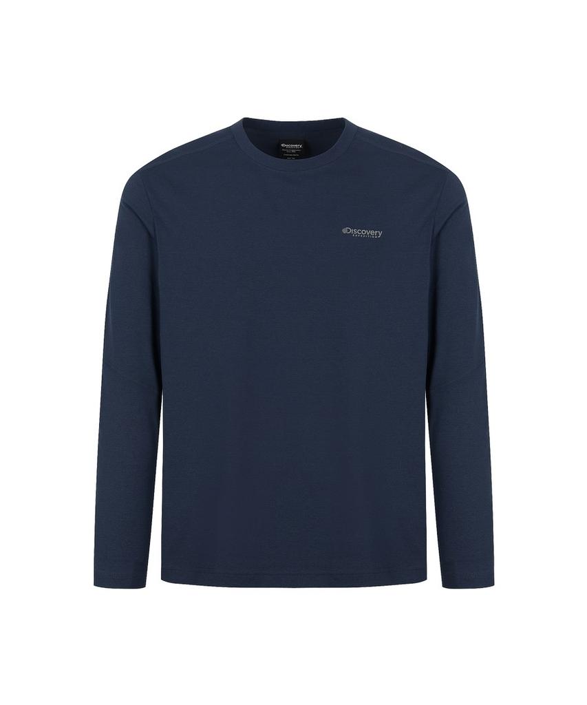DISCOVERY EXPEDITION Men'S Functional Round Long Sleeve T-Shirt (D/Indigo)