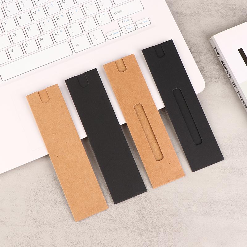 10 шт. коробка для ручек подарочный чехол упаковка один держатель для перьевой ручки мешочек картон пустой чехол крафт бумага чехлы для ручек