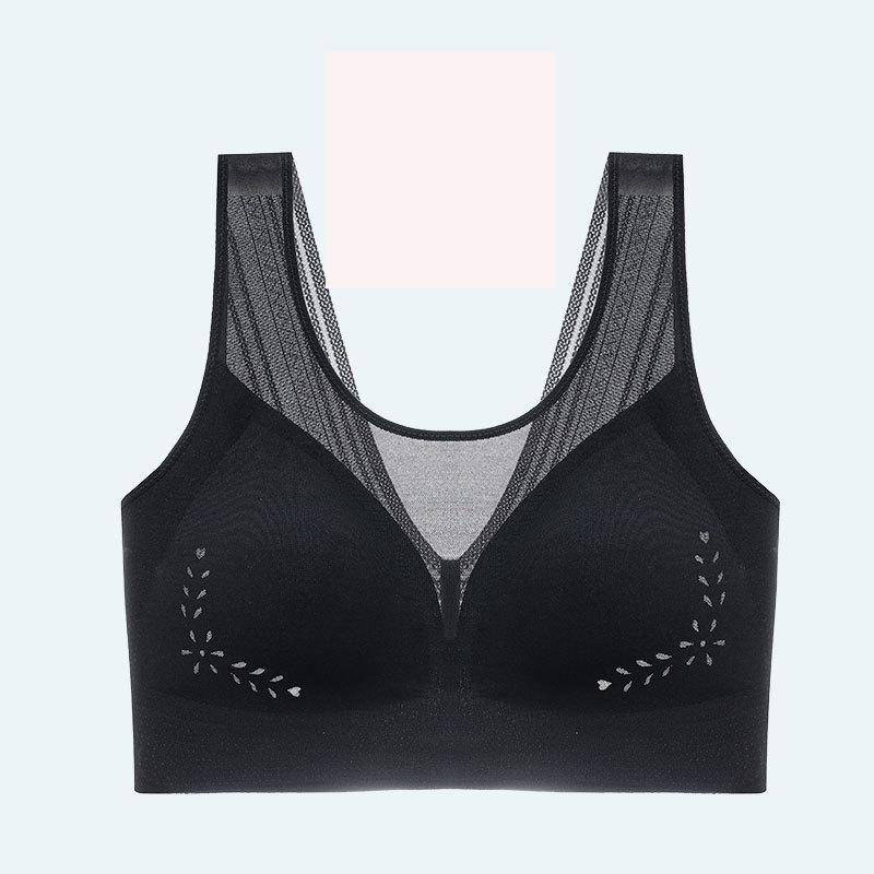 Sexy Summer Ultra-thin Non-marking Sports Plus Size Underwear Female Large Breasts Show Small Full Cup Without Steel Ring Undershirt Type Back Bra