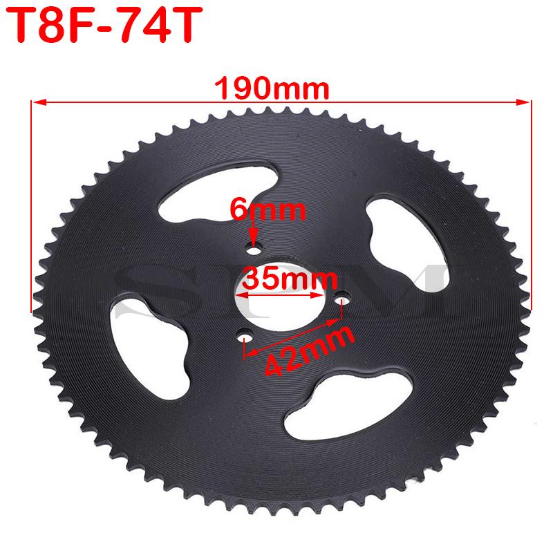 38 44 54 58 64 74 Tooth T8F 29MM 35MM 54MM Rear Sprocket for Mini Moto ATV Quad Dirt Pit Pocket Bike Cross 47cc 49cc Accessories