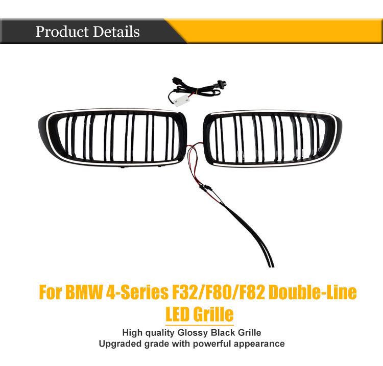BMW 4 Series F32 Dual-Line LED Grille Replacement with Illuminated Front Face