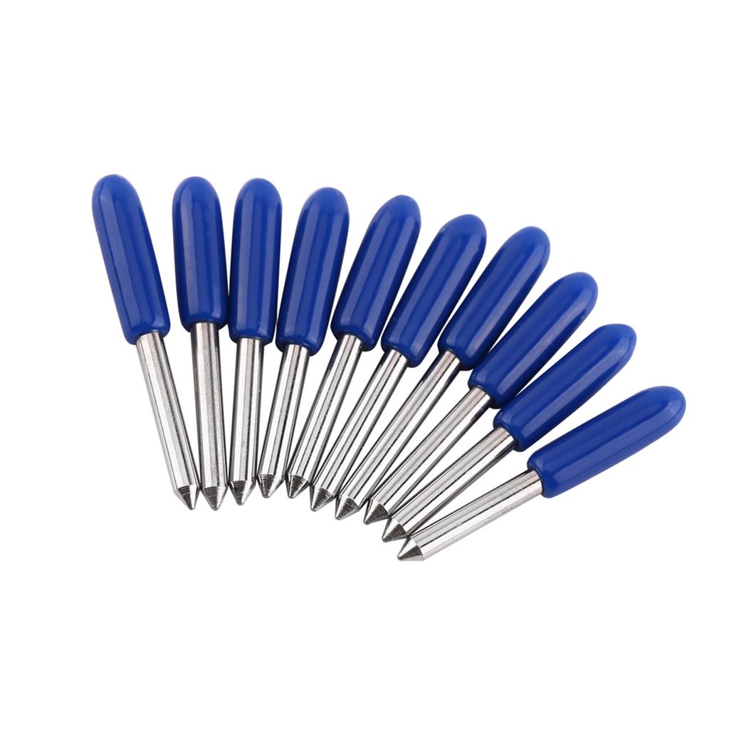 10pcs Plotter Cutter Knife Cemented Carbide Blade For Vinyl Cutting 30 Deg 45 Deg 60 Deg