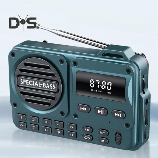 Portable Radio Bluetooth-compatible Speaker Digital Display Battery Operated AM/FM Radio Handheld Wireless Speaker