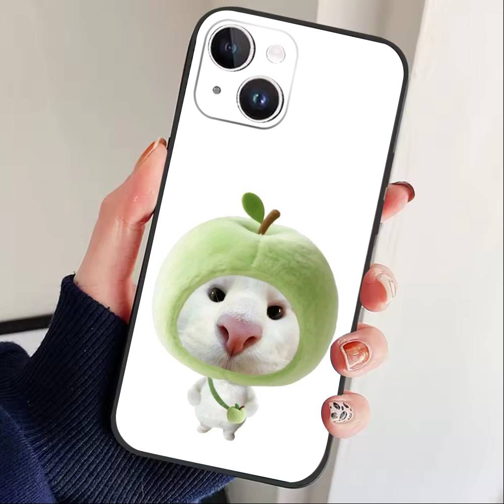 Чехол для телефона с большим глазом, глупой кошкой и мышью для iPhone 17 16 15 14 13 12 Max Plus, силиконовый, черный