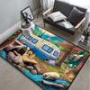 Boat Cats Dogs Lake Area Rug, Pet Scenery Floor Mat