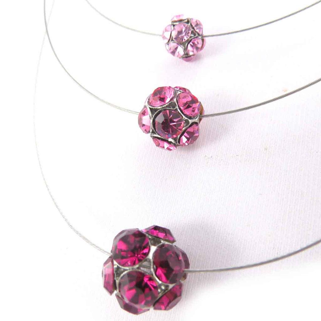 Les Trésors De Lily [J8935] — Розовое колье-кабель «Sissi»