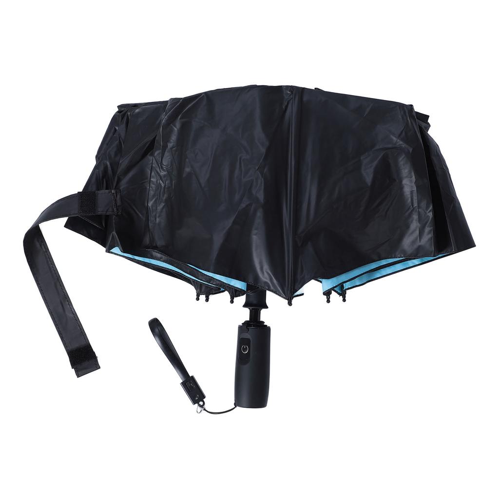 Солнечный зонт с вентилятором 190T виниловая ткань стекловолокно 8 спиц аккумулятор 2600 мАч USB перезаряжаемый складной портативный для путешествий