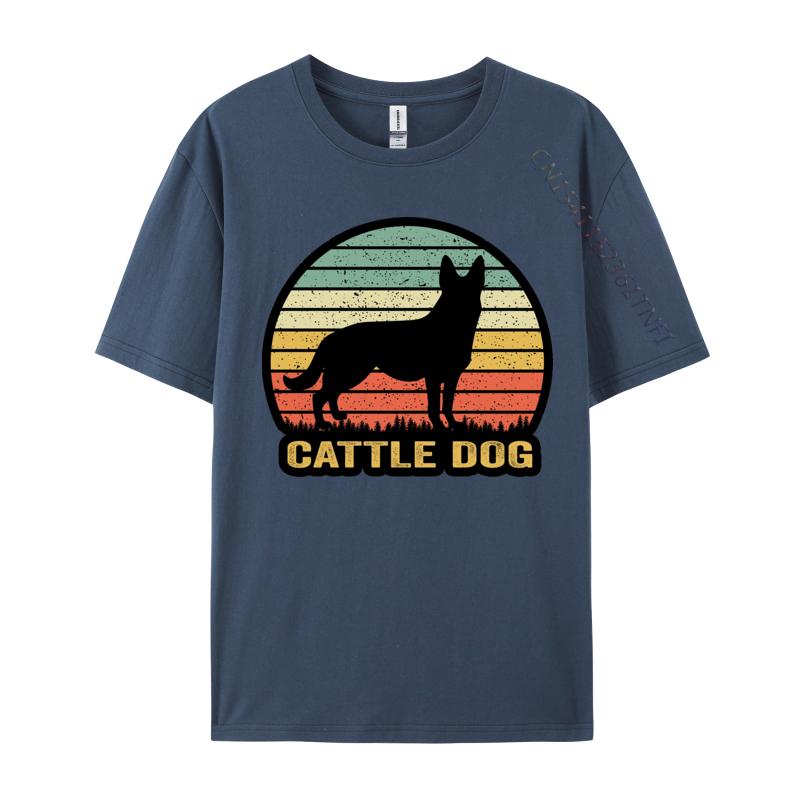 Mens Australian Cattle Dog Sunset Silhouette Tshirt Casual Tops T Shirt Mens Tops Tshirts Brand Clothing
