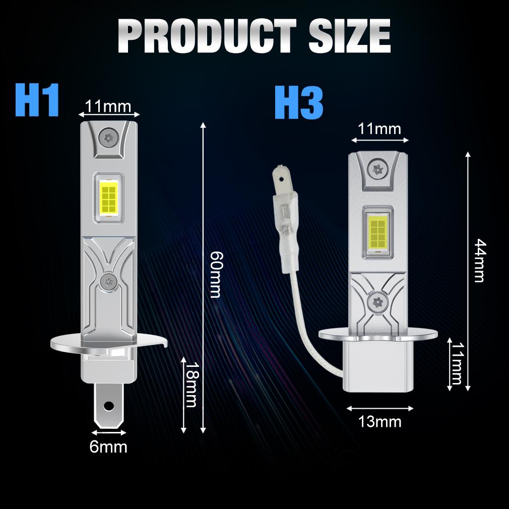 2 шт. 22000LM H1 H3 светодиодные лампы для фар Mini Canbus H1 светодиодная лампа 35 Вт 16-ядерный CSP для автомобильных фар без вентилятора DRL свет авто диодные противотуманные фары 12 В 6000 К белый