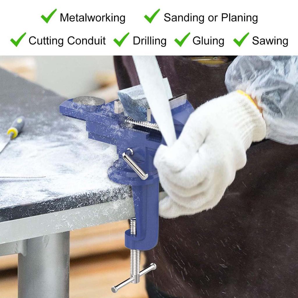Универсальные настольные тиски 3 дюйма, настольный зажим, поворотное основание на 360°, быстрорегулируемые домашние тиски, зажимные тиски, портативные верстачные тиски для деревообработки