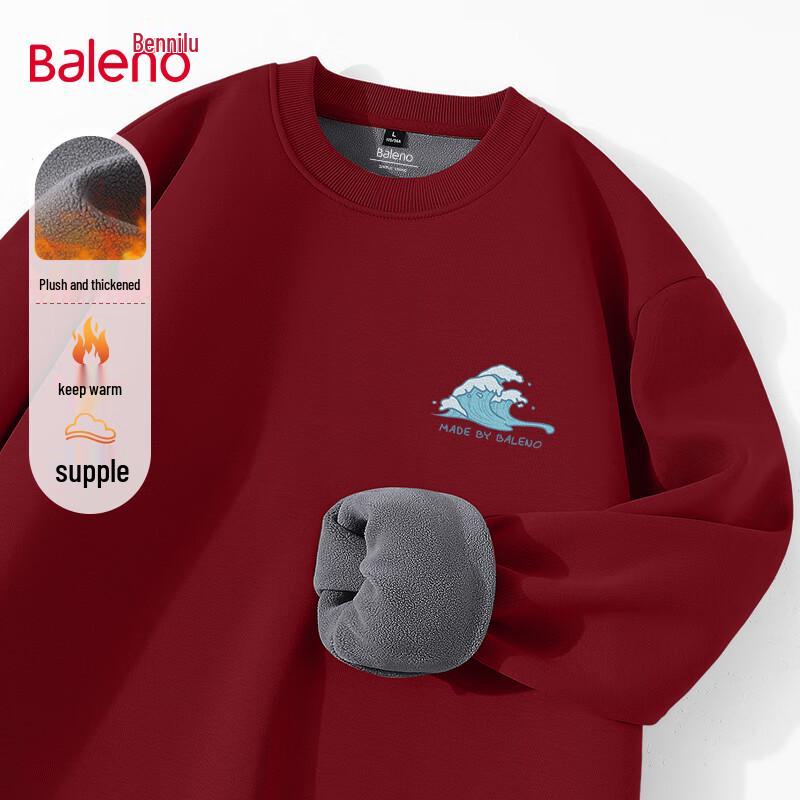 Baleno Men's Thick Fleece Crew Neck Sweatshirt